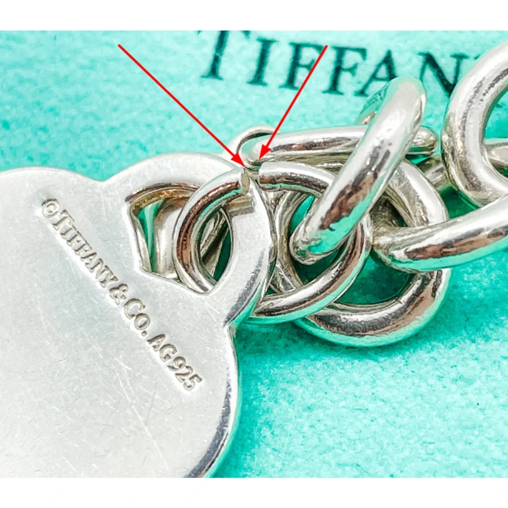 Tiffany & Co Return to Tiffany Blue Enamel Splash Heart Tag Bracelet 6.25